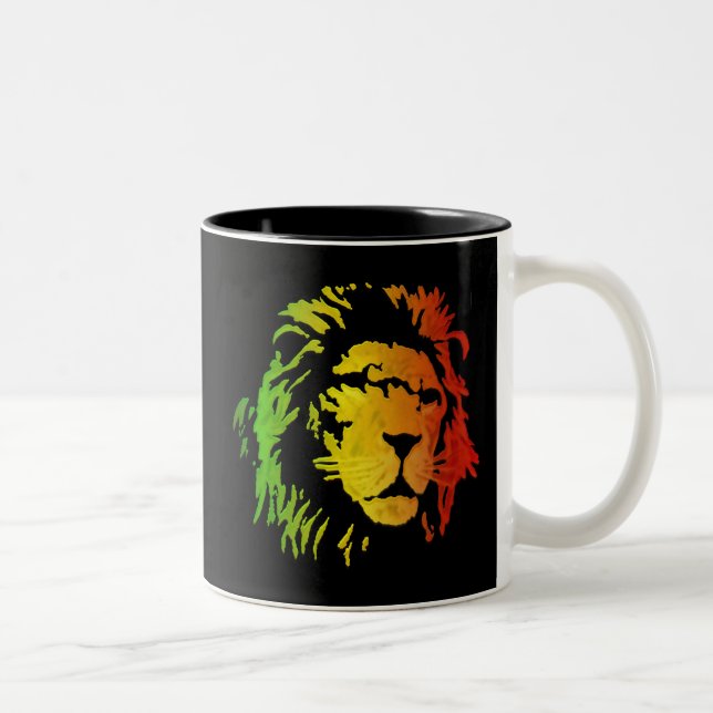 Löwe Zion Judah des Reggae-Löwes Zweifarbige Tasse (Rechts)