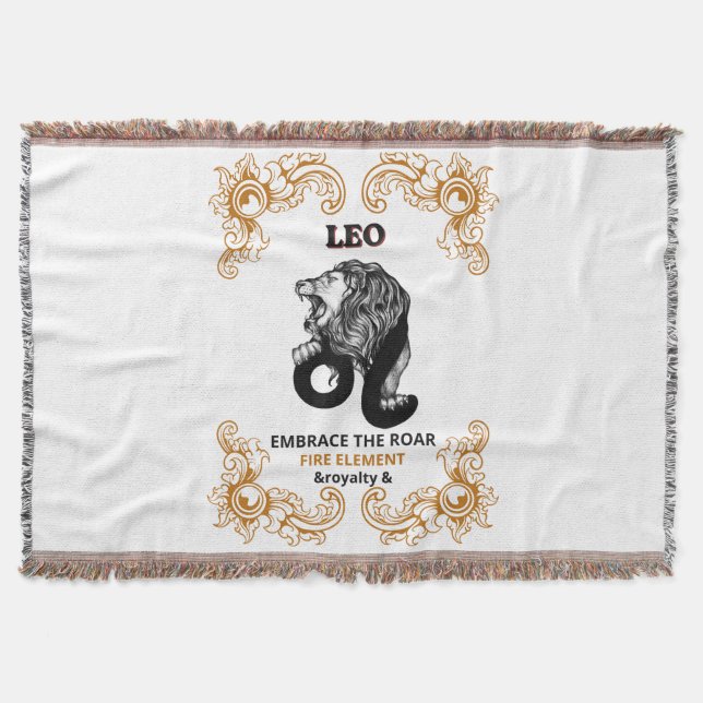 Löwe Zodiac Königlichkeit | Umarme das Brüllen des Decke (Vorderseite)