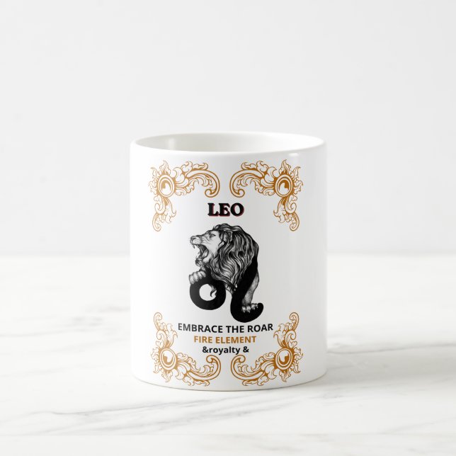Löwe Zodiac Königlichkeit | Umarme das Brüllen des Kaffeetasse (Mittel)