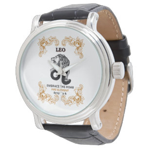 Löwe Zodiac Königlichkeit Umarme das Feuer Eleme Armbanduhr
