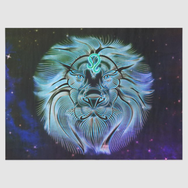 Löwe-Zodiaktpapier Seidenpapier (Vorderseite)
