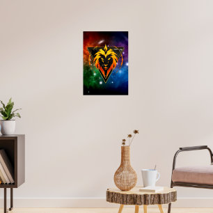 Löwe Zodiaque Geschenk Astrologie Poster