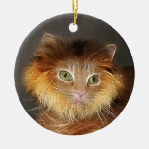 Löwekatze Keramik Ornament