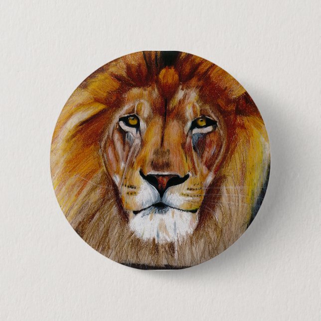 Löweknopf Button (Vorderseite)