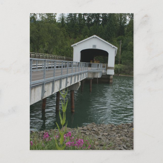 Lowell Covered Bridge Postkarte (Vorderseite)