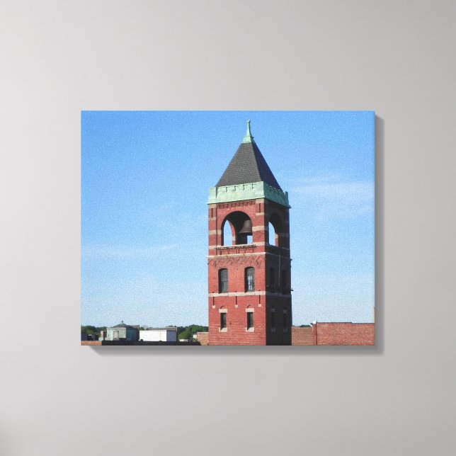 Lowell MA Roof Top Series Wrapped Canvas Leinwanddruck (Vorderseite)