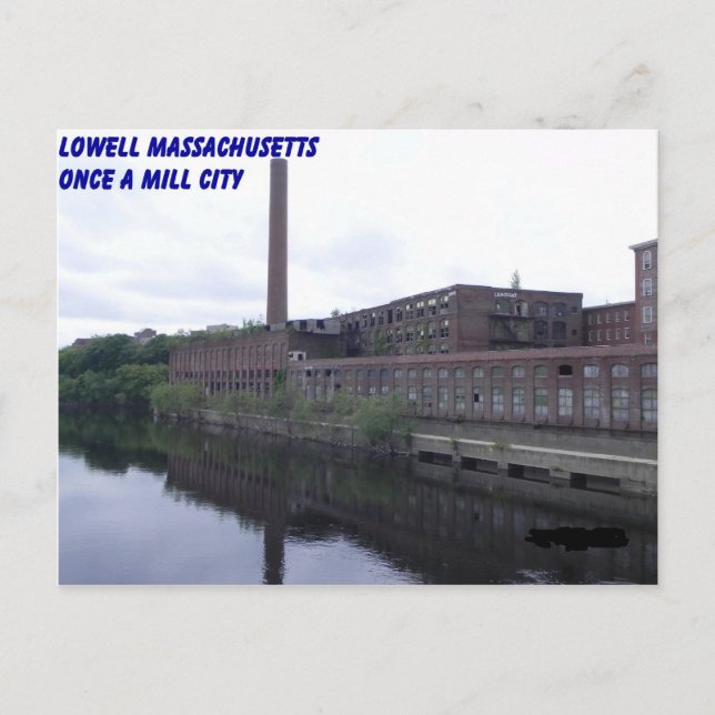 Lowell Massachusetts Mills Postkarte (Vorderseite)