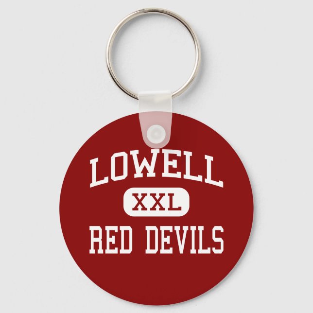 Lowell - Red Devils - High School - Lowell Indiana Schlüsselanhänger (Vorderseite)
