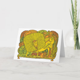 Löwen auf der Couch Feiertagskarte