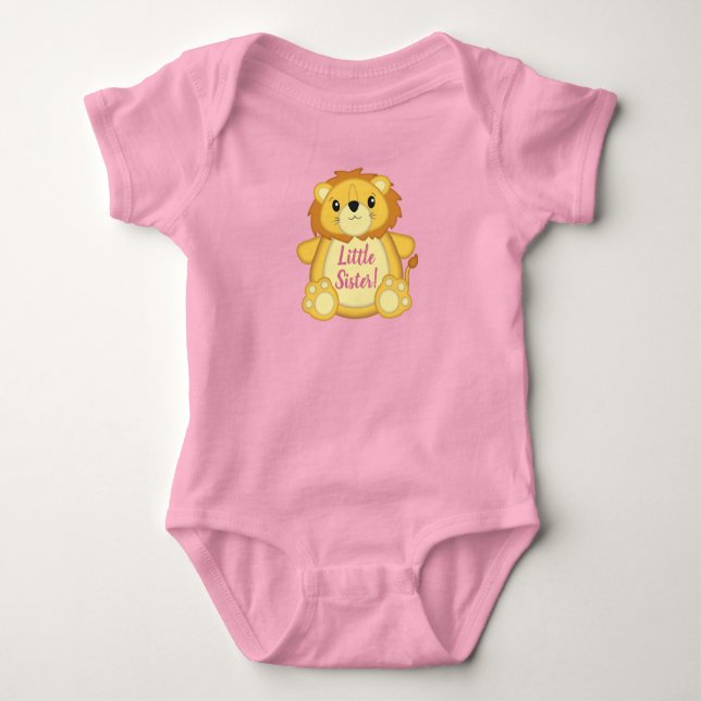 Löwen-Baby-Party Rosa Baby Strampler (Vorderseite)