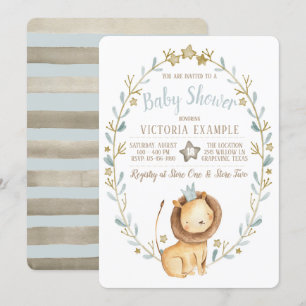Löwen-Baby-Shower-Einladungen Einladung