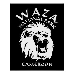 Löwen des Waza-Nationalparks - Kamerun Poster