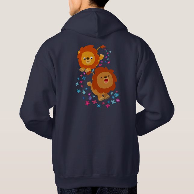 Löwen für niedliche Cartoon im Gartenhaus (hinten) Hoodie (Rückseite)