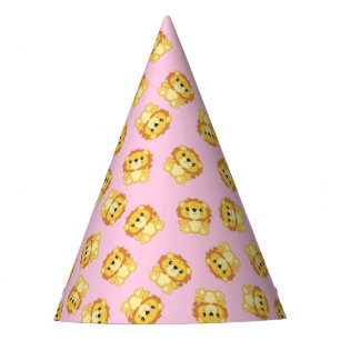 Löwen Geburtstagsfeier Rosa Partyhütchen