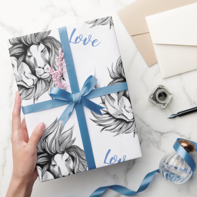 Löwen in Liebe Geschenkpapier (Schenken)