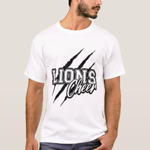 Löwen jubeln zurück zur Schullatifolie-Teamgeist T-Shirt
