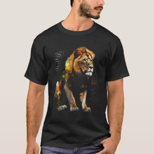 Löwen Kunst - Tierliebhaber-Motiv Kunstwerk Tier L T-Shirt