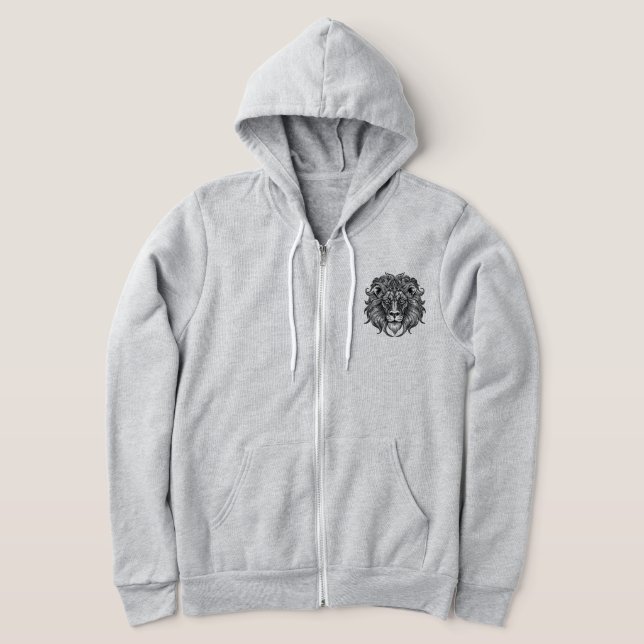 Löwen-Linienkunst Hoodie (Ablage )