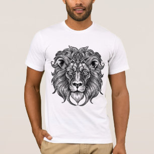 Löwen-Linienkunst T-Shirt