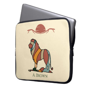 Löwen-Monogramm-Laptop-Hülle Laptopschutzhülle