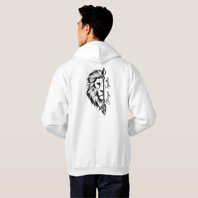 Löwen-Paar Hoodie (Schwarz voll)
