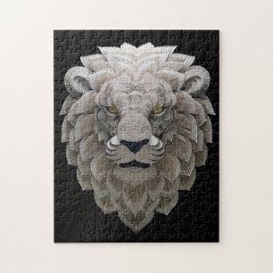 Löwen-Papier-Puzzle macht Spaß Puzzle