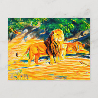 Löwen Postkarte