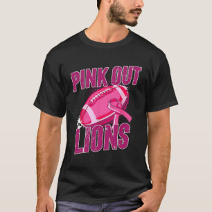 Löwen rosa Fußball gegen Brustkrebs kämpfen T-Shirt