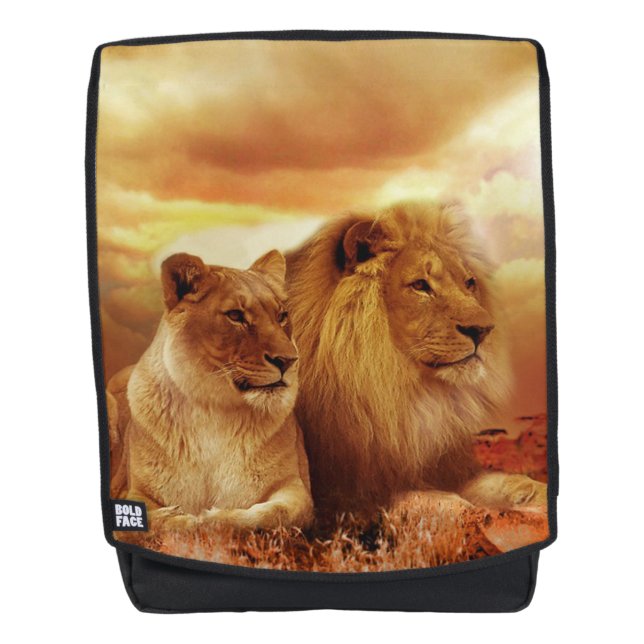 Löwen Rucksack (Vorderseite)
