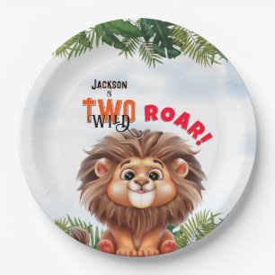 Löwen Safari Zwei Wilde Kinder Geburtstag Pappteller