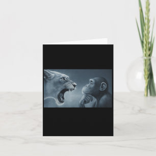 Löwen schreien bei Affen, Affen und Löwen Meme Mon Karte