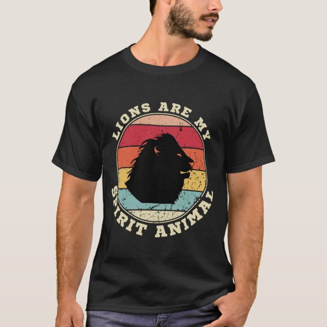 Löwen sind mein geistiger tierischer T - Shirt (Vorderseite)