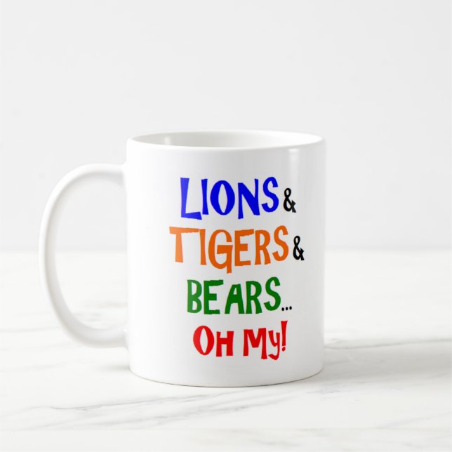 Löwen Tiger tragen Tasse (Links)