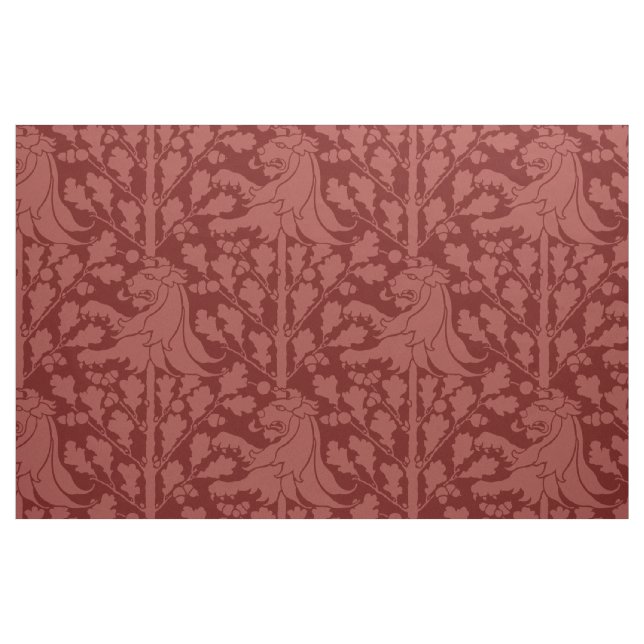 Löwen und Eichen, Brick Red Stoff (Fat Quarter (45,7 x 55,9 cm))