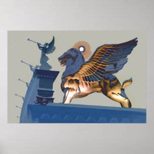 Löwen und Engel Poster