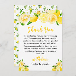 Löwen- und Foliage-Hochzeit Dankeskarte