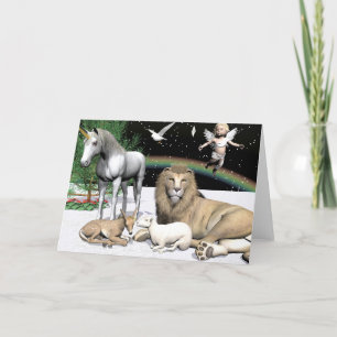 Löwen und Lämmer Feiertagskarte