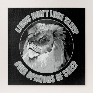 Löwen verlieren nicht den Schlaf wegen Schafen Puzzle