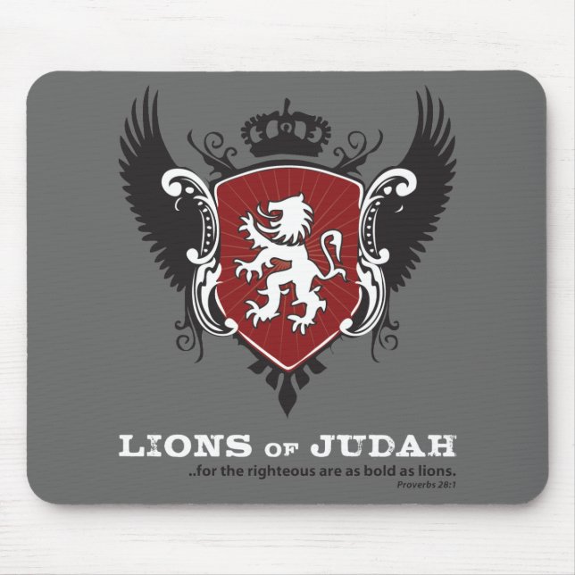 Löwen von Judah Mousepad - dunkelgrau (Vorne)