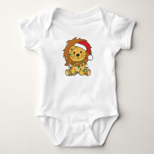 Löwen Weihnachten Wintertiere Feiertage Löwen Baby Strampler