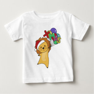 Löwen Weihnachtsschnee Wintertiere Löwen Baby T-shirt