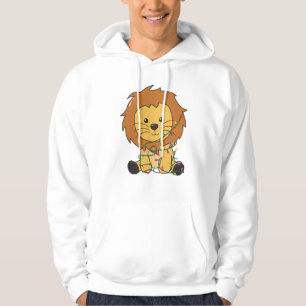 Löwen Weihnachtsschnee Wintertiere Löwen Hoodie