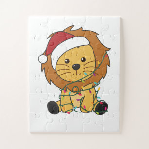 Löwen Weihnachtsschnee Wintertiere Löwen Puzzle