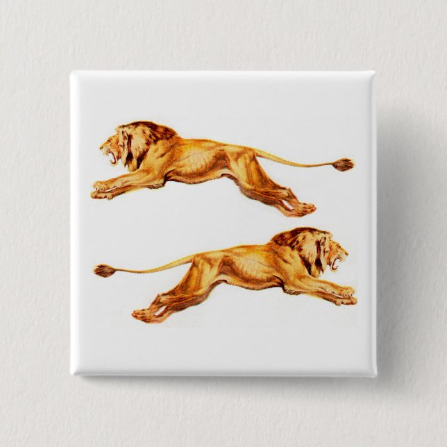 Löwen zu Kreuzzwecken Button (Vorderseite)