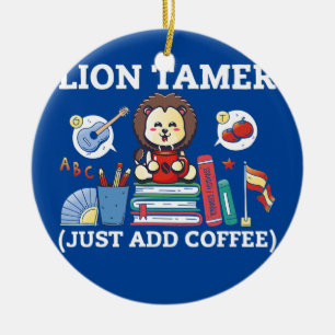Löwenbändiger Einfach Kaffee hinzufügen Kaffeetass Keramik Ornament