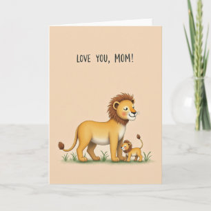 Löwenfamilie Liebt dich Mama Karte