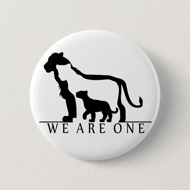 Löwenfamilie (weiße Version) Button (Vorderseite)