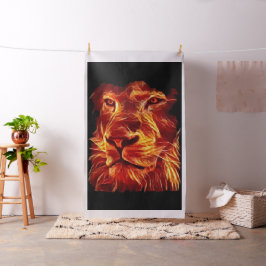 Löwenfeuer auf schwarz stoff