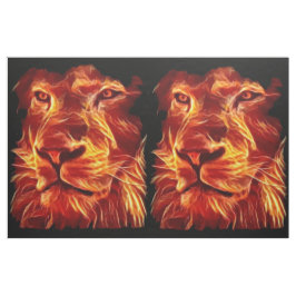 Löwenfeuer auf Schwarz Stoff