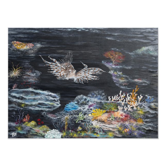 Löwenfische Fotodruck (Vorne)